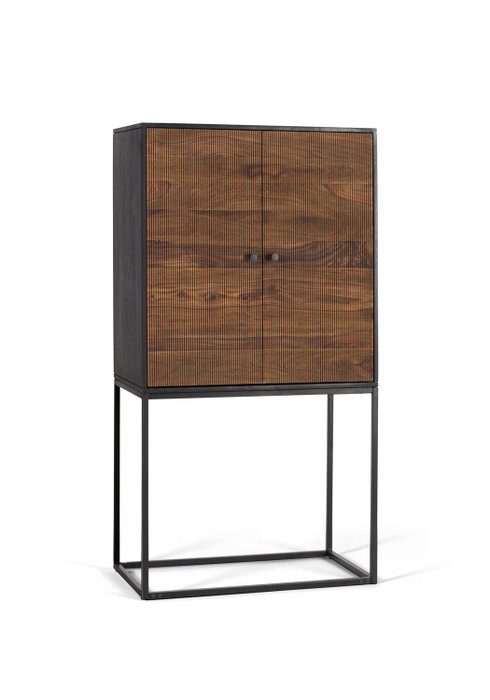 GINER Y COLOMER Armoire en bois de palissandre et manguier avec pieds en métal